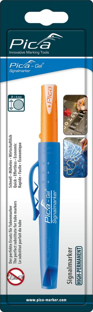 Pica-Marker Pica-Gel, 1 Stück(e), Weiß, Blau, Orange, Rund