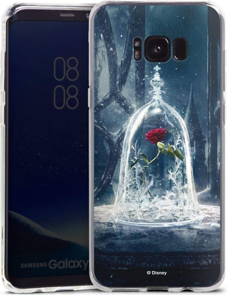 DeinDesign Handyhülle für Samsung Galaxy S8 Plus Silikon Hülle Case Smartphone Schutzhülle Die Schöne und das Biest Disney Princess Rose