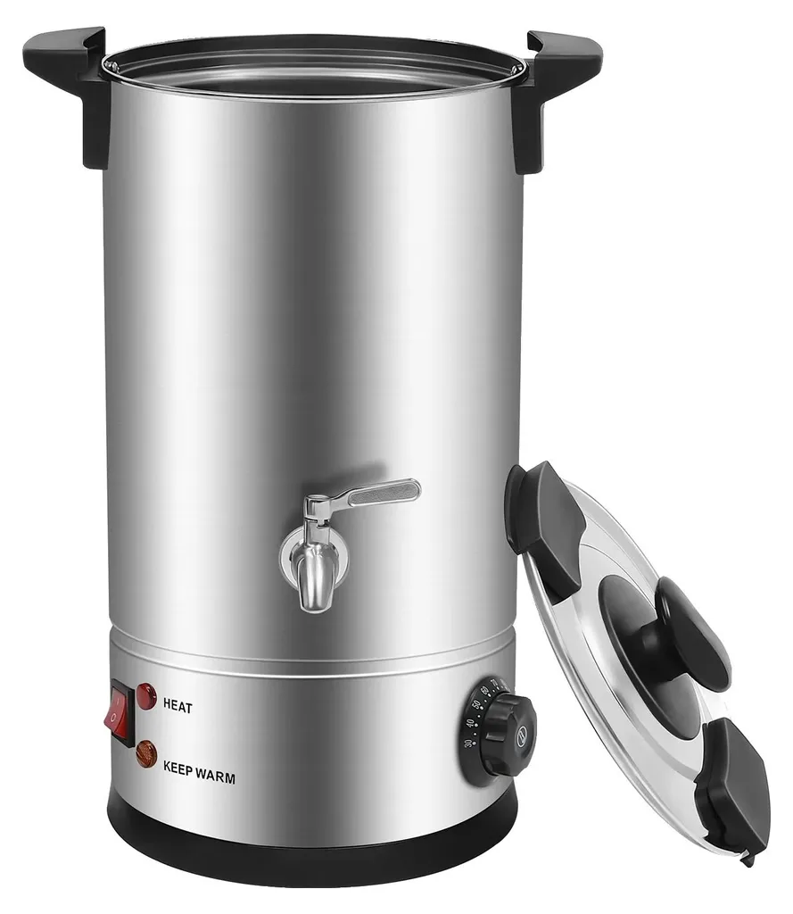 Fondeur de cire en acier inoxydable 304 blanc argenté thermorégulé