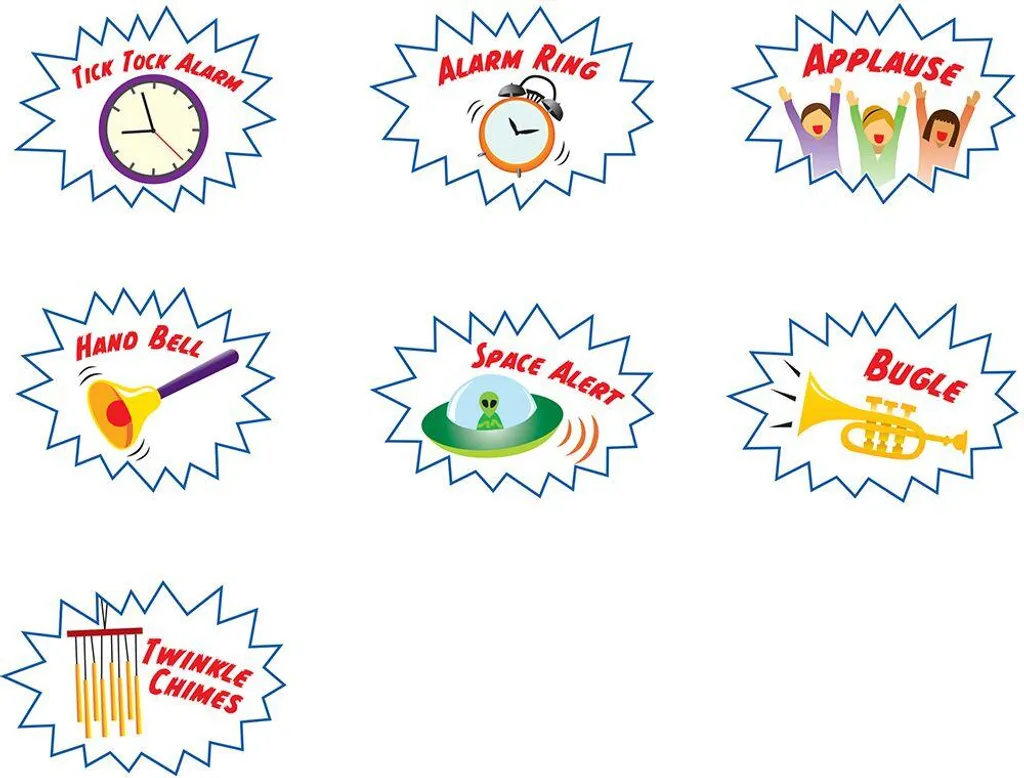 Learning Resources No Yell Bell - Sonnette électronique multicolore 7 sons - 5