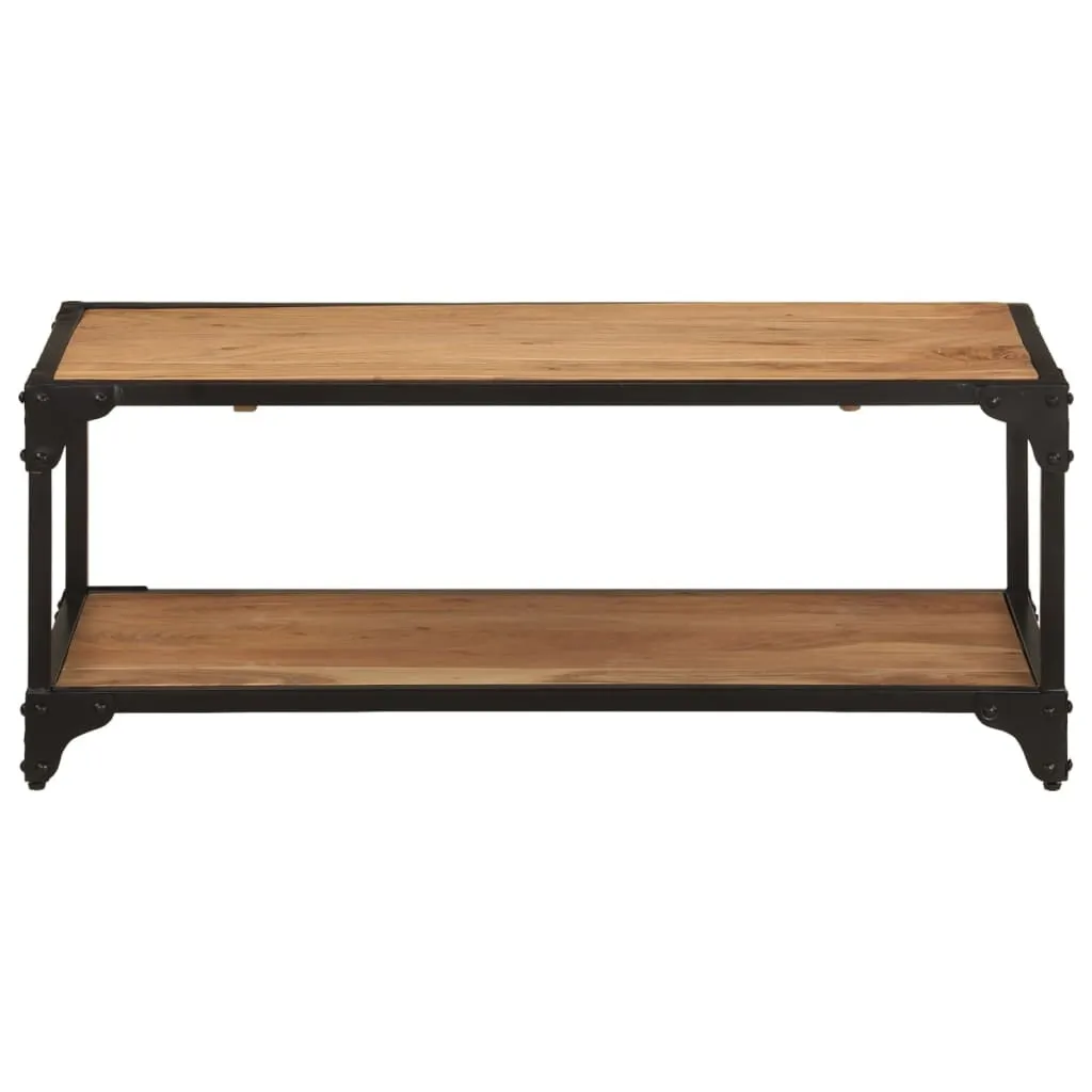 Tavolino 90x45x35 cm in legno massiccio di acacia