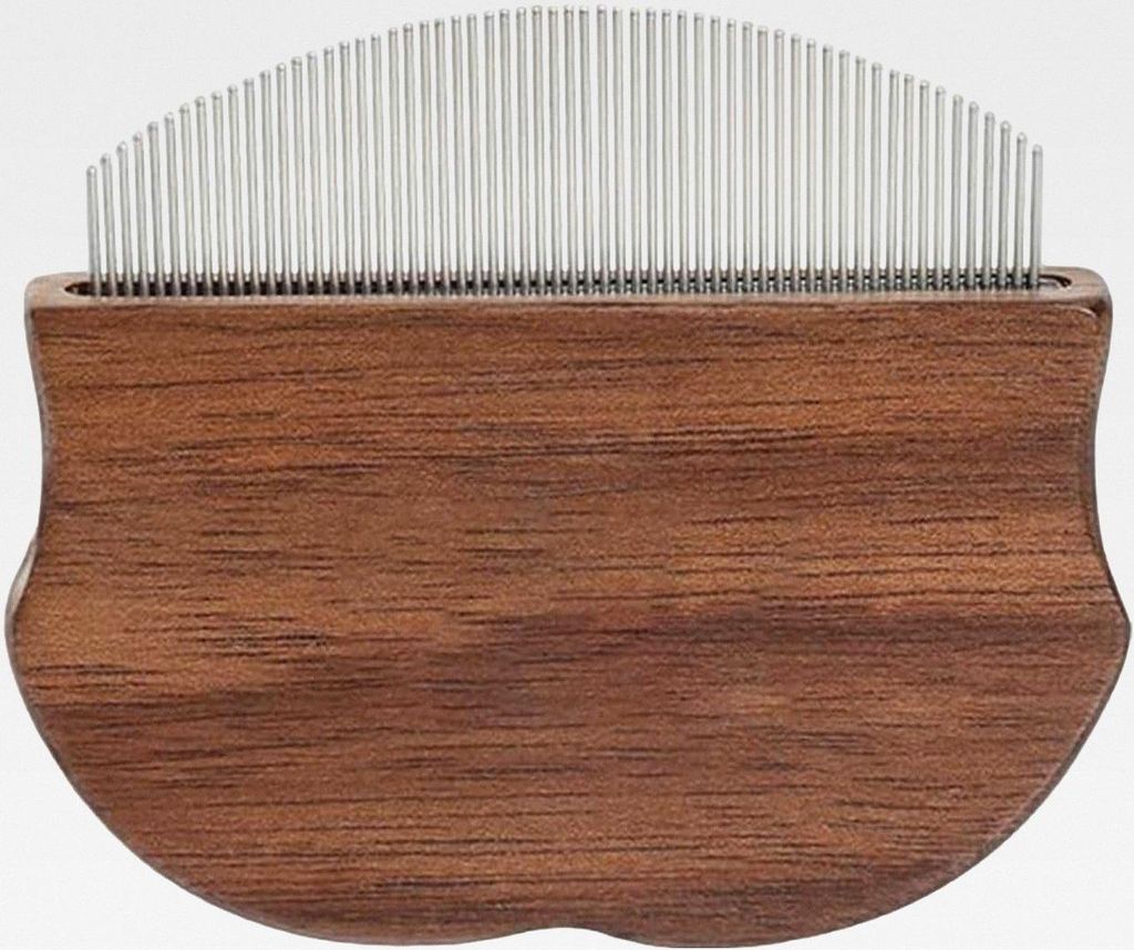 Haarbürste Für Haustiere, Holzgriff Mit Ergonomischer Krümmung Tierpflege-Kamm, Unterfell Bürste Für Kleine Rassen Reise Kätzchen Kaninchen F...