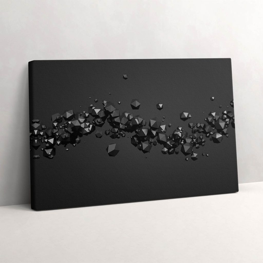 3D-Formen Abstraktion – Leinwandbild Wandbild – 60x40 cm – Leinwandbilder – Wandbilder – Schlafzimmer – Flur