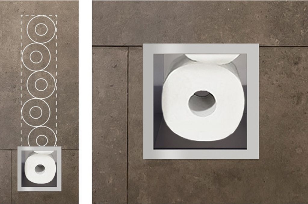 BADLAND Unterputz Wandnische Toilettenpapieraufbewahrung Produktbild 4