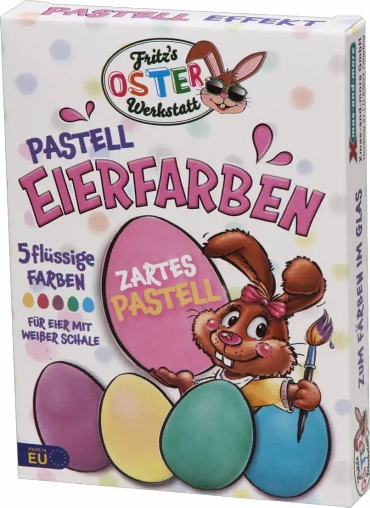 Fritz ́s Oster Werkstatt Pastell Eierfarben 5 flüssige Farben