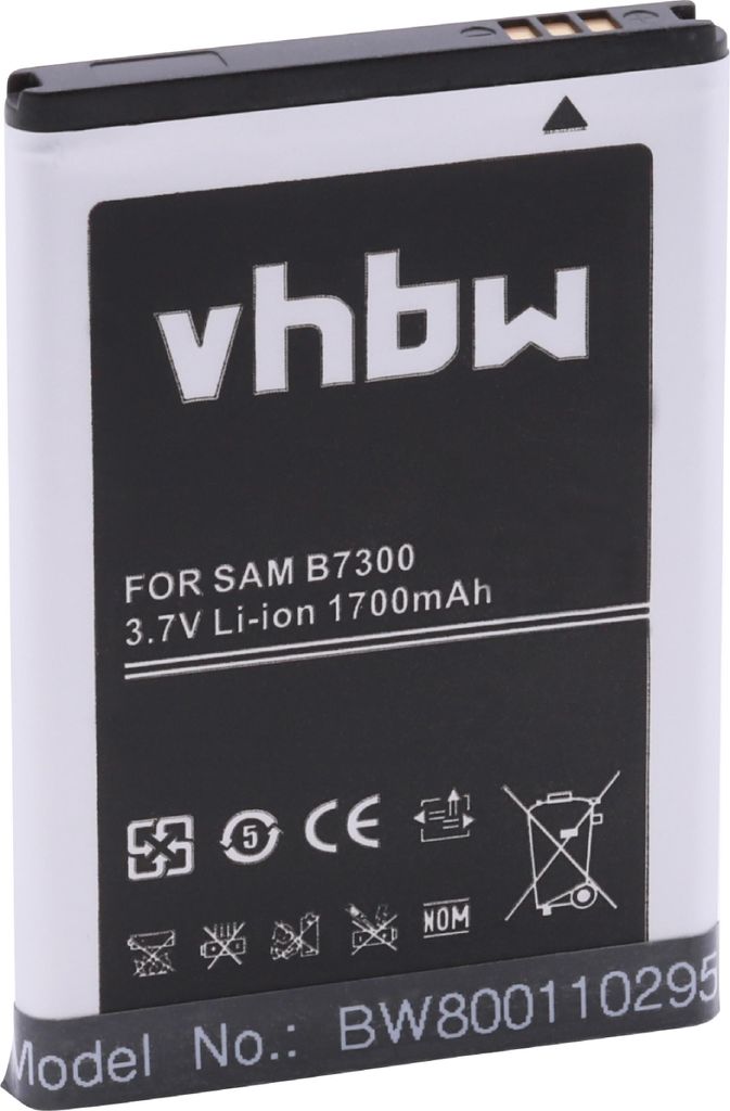 vhbw Akku kompatibel mit Verizon Admire SCH-R720, Vitality SCH-R720, Tikal, SCH-r720, SCH-R940 Handy Smartphone Telefon (1700 mAh, 3,7 V, Li-Ion)