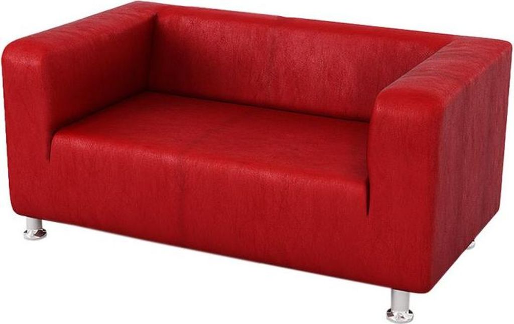 Zweisitzer-Sofa aus Ökoleder Scala-Margo red