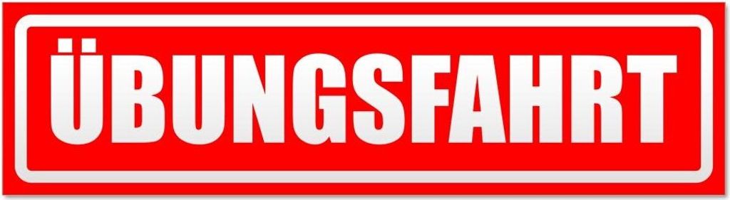 Kiwistar Übungsfahrt invertiert Magnetschild Schild magnetisch - 45cm Rot - Magnetfolie für Auto PKW Kfz