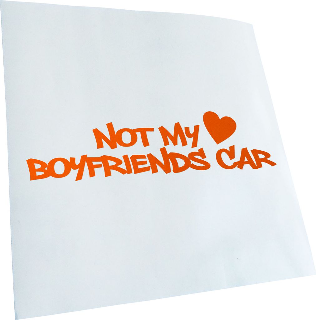 Kiwistar - Autoaufkleber - orange - 60 x 15 cm - Not My Boyfriends Car - Heckscheibenaufkleber - Aufkleber für Auto Kfz Fahrrad, LKW, Truck Mofa