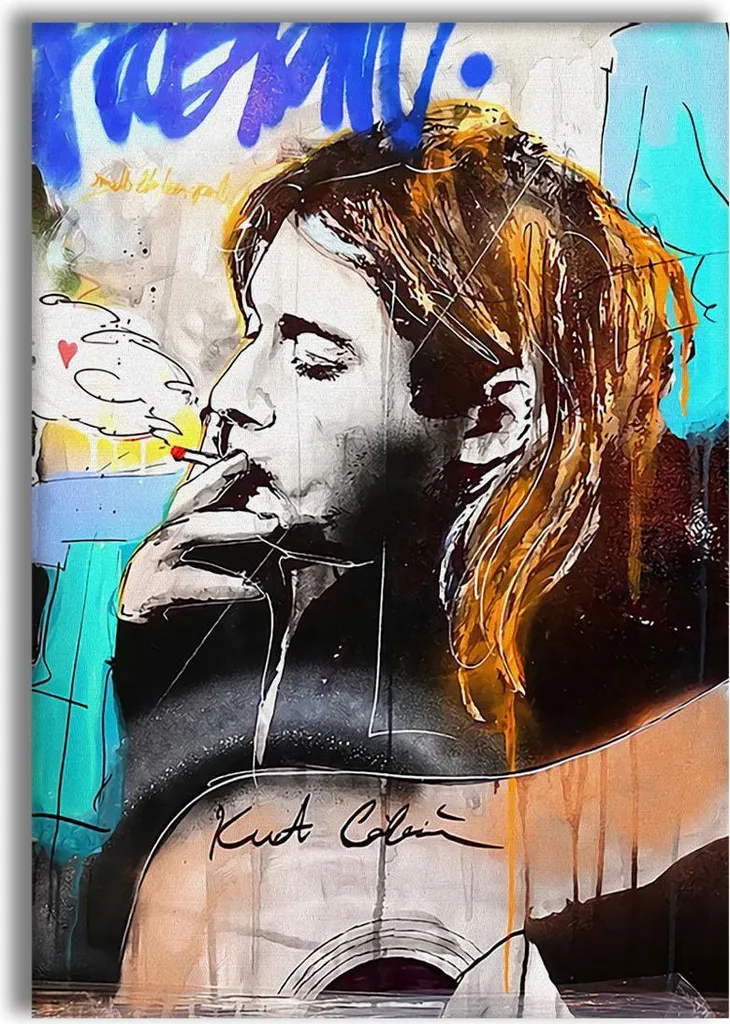 Decorazione Parete The Grunge 70x100 cm - Tela d'Autore Contemporanea