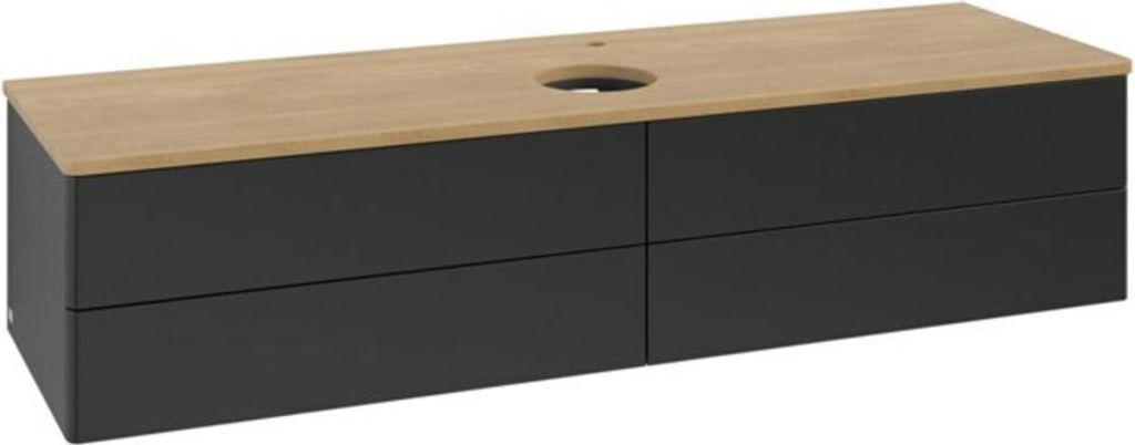 V&B Waschtischunterschrank ohne Frontstruktur -Beleuchtung Antao 160x50cm, HL, WBP hon. Oa, bla m Lac