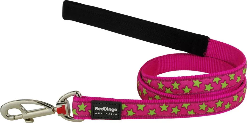 Guinzaglio Red Dingo Lime e Rosa 15mm - Massimo Comfort e Sicurezza