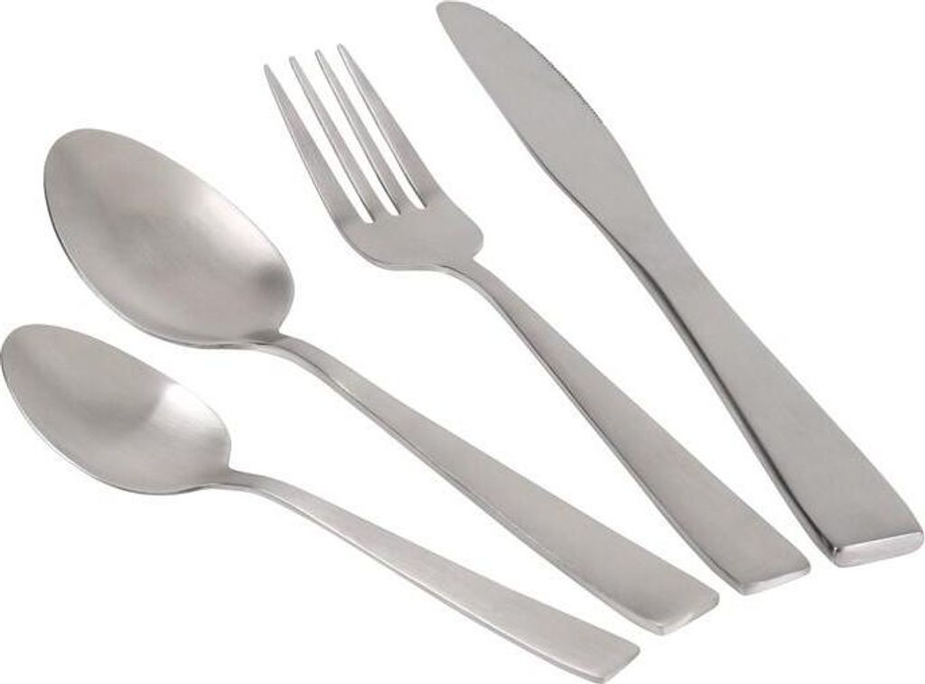 Camp4 Besteckset in mattem Edelstahl für 4 Personen