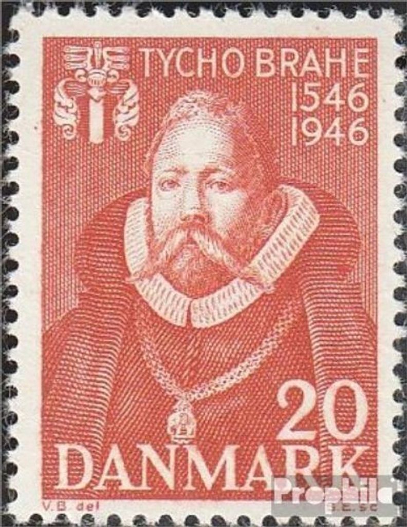 Briefmarken Dänemark 1946 Mi 294 (kompl.Ausg.) postfrisch Brahe
