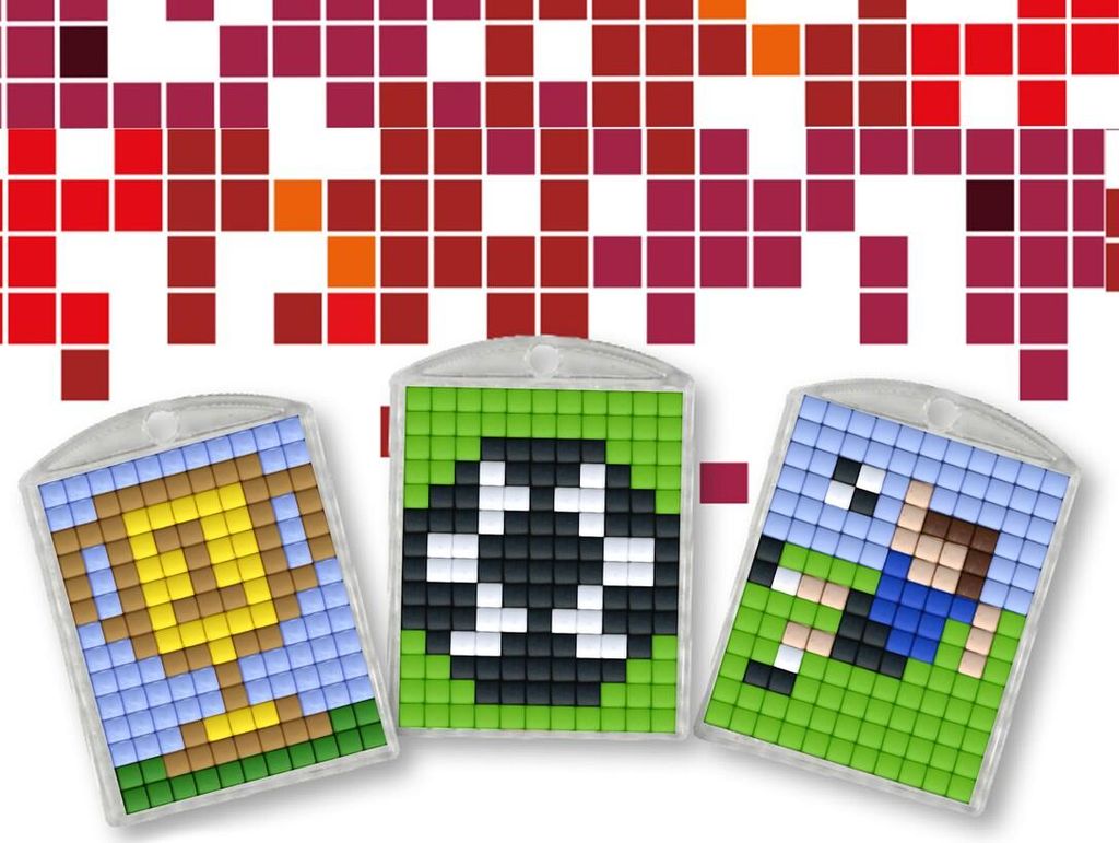 Pracht Creatives Pixel Spaß 3 Medaillons Fußball Immagine del prodotto 