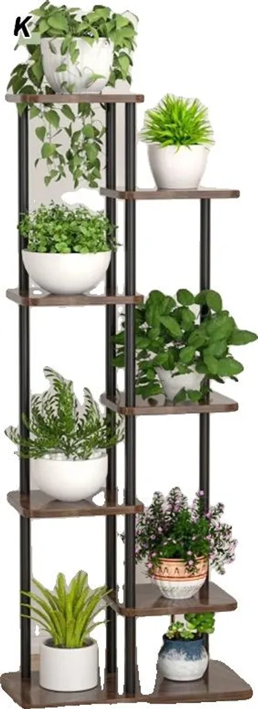 Étagère à fleurs en métal 5 niveaux LSA-7 Noir pour salon et balcon