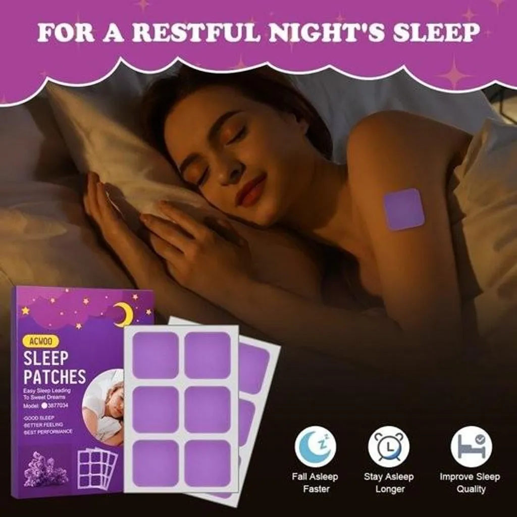 Patchs de sommeil naturels pour adultes - Cure de 60 jours action rapide