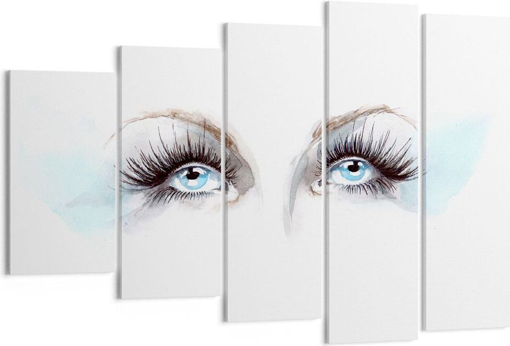 Bild auf Leinwand - Leinwandbild - Mädchen Fantasie Augapfel menschliches - 150x100cm - Wand Bild - Wanddeko - Leinwanddruck - Bilder - Kunstdruck...