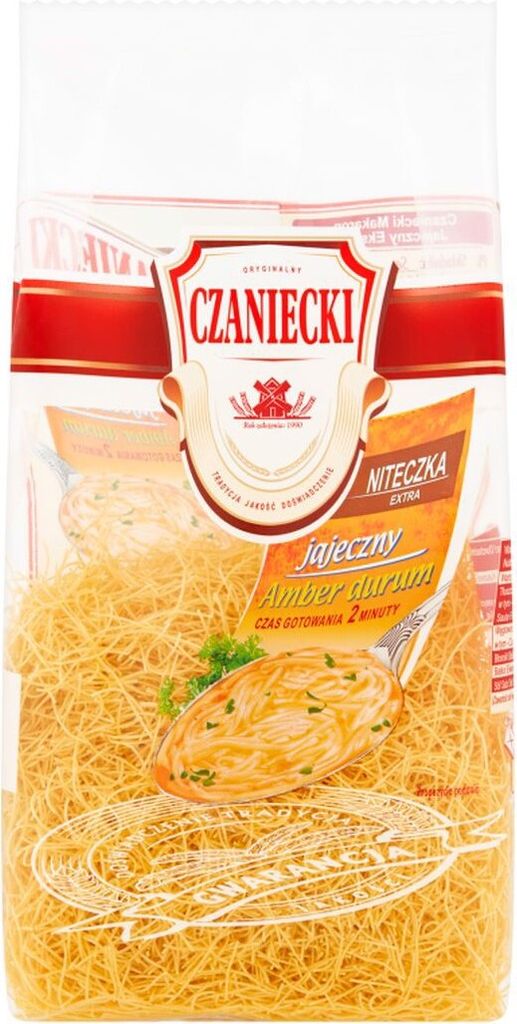 Czaniecki Amber Durum Makaron jajeczny niteczka extra 250 g Zdjęcie produktu 