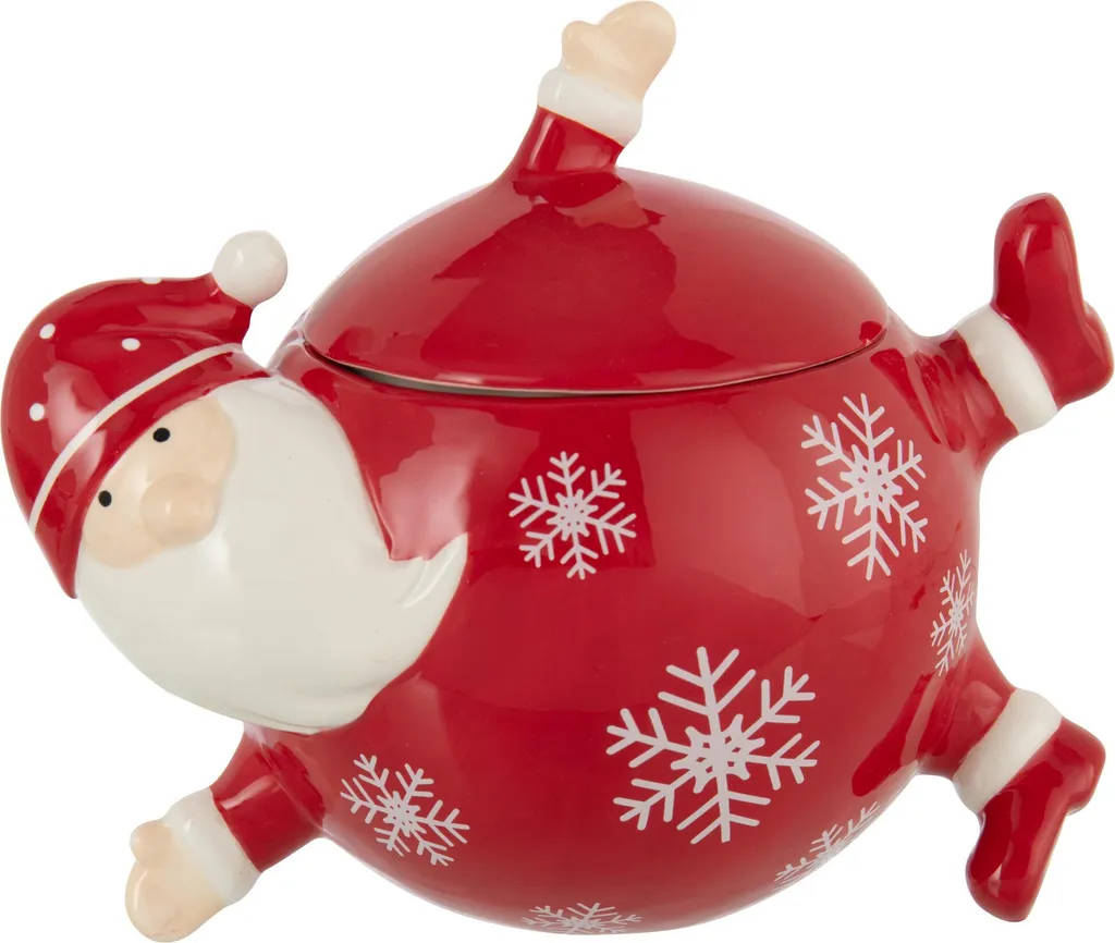 Bocal de cuisine Père Noël J-Line pour conservation de biscuits de fête