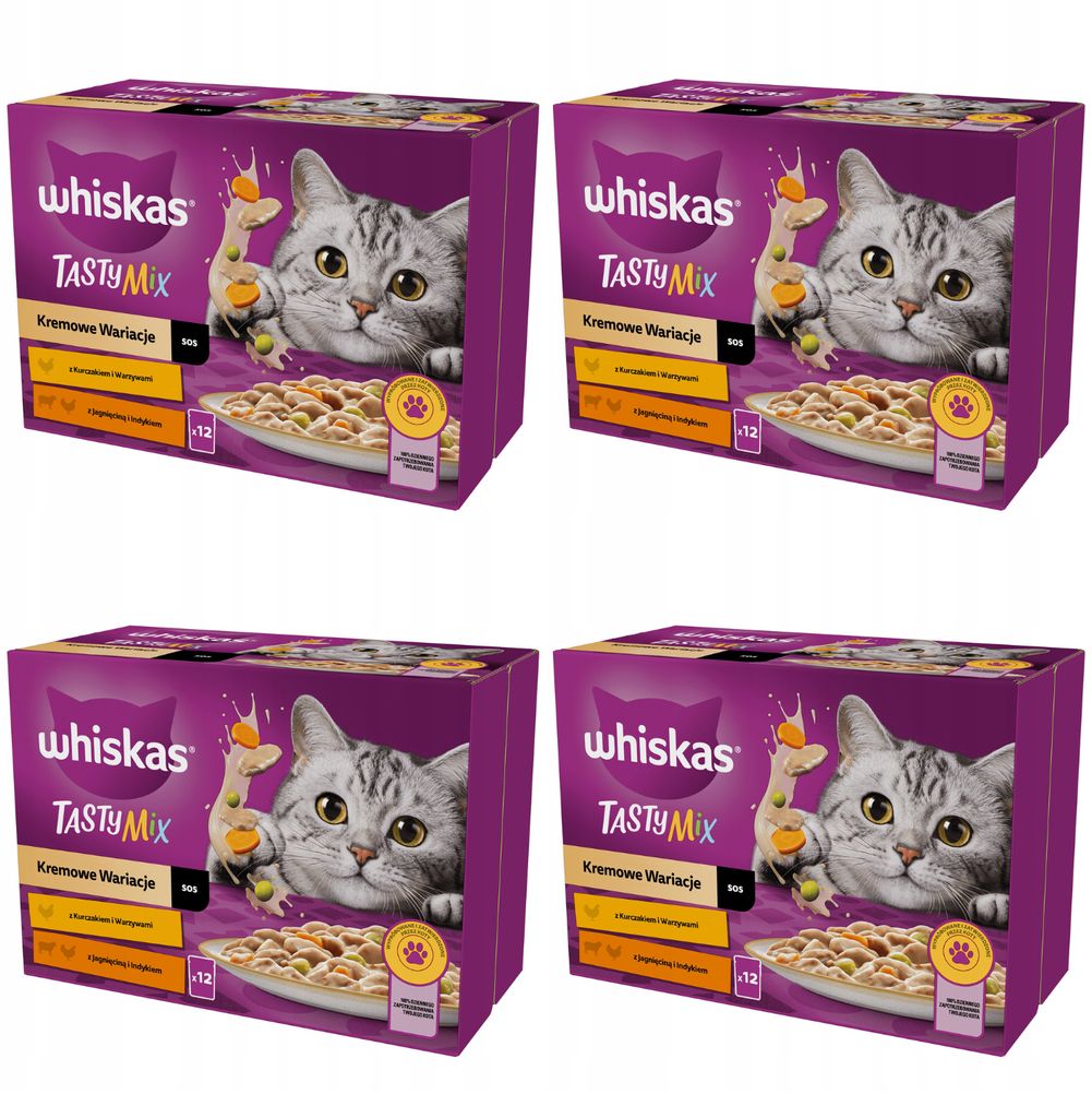 Mokra karma dla kotów w sosie Whiskas Tasty Mix Kremowe Zdjęcie produktu 