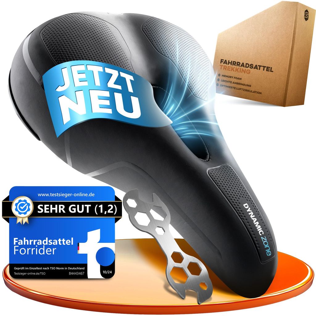 Forrider Fahrradsattel Ergonomisch, Memory Foam für Produktbild 