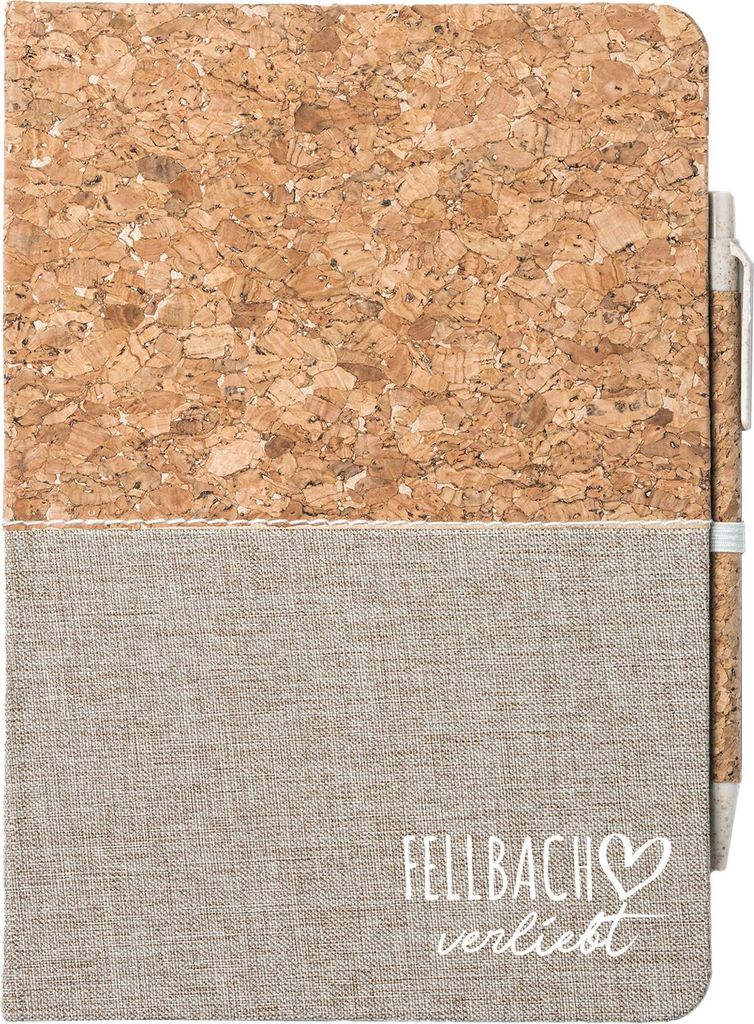 Huuraa Notizbuch A5 Fellbach verliebt Geschenk 80 Blatt inkl. Kugelschreiber Tagebuch Fellbach Geschenkidee