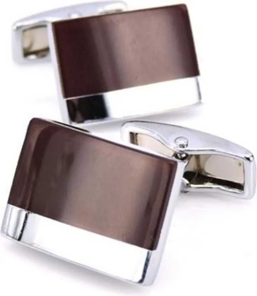 Boutons de manchette Fin en acier inoxydable poli pour chemise homme