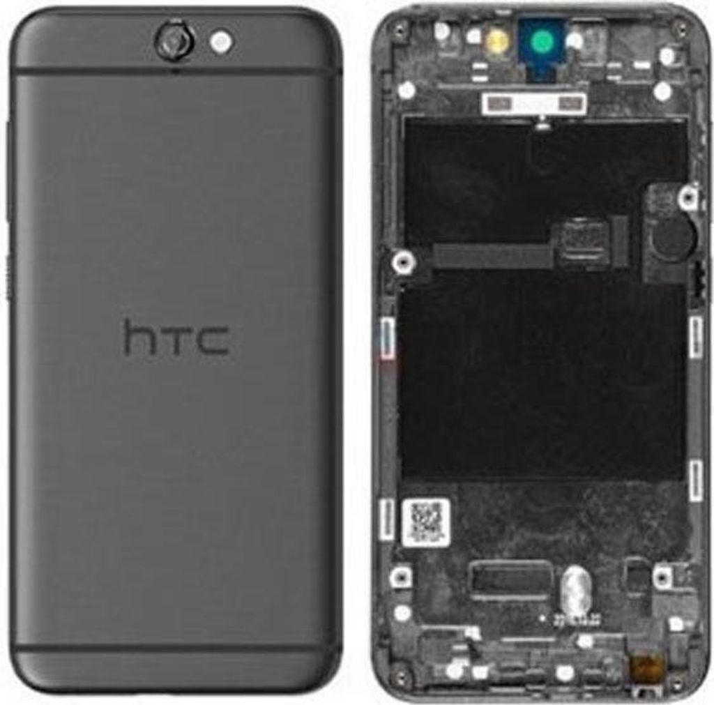 HTC One A9 Akkudeckel Backcover Batterie Deckel Grau Schwarz & Werkzeug