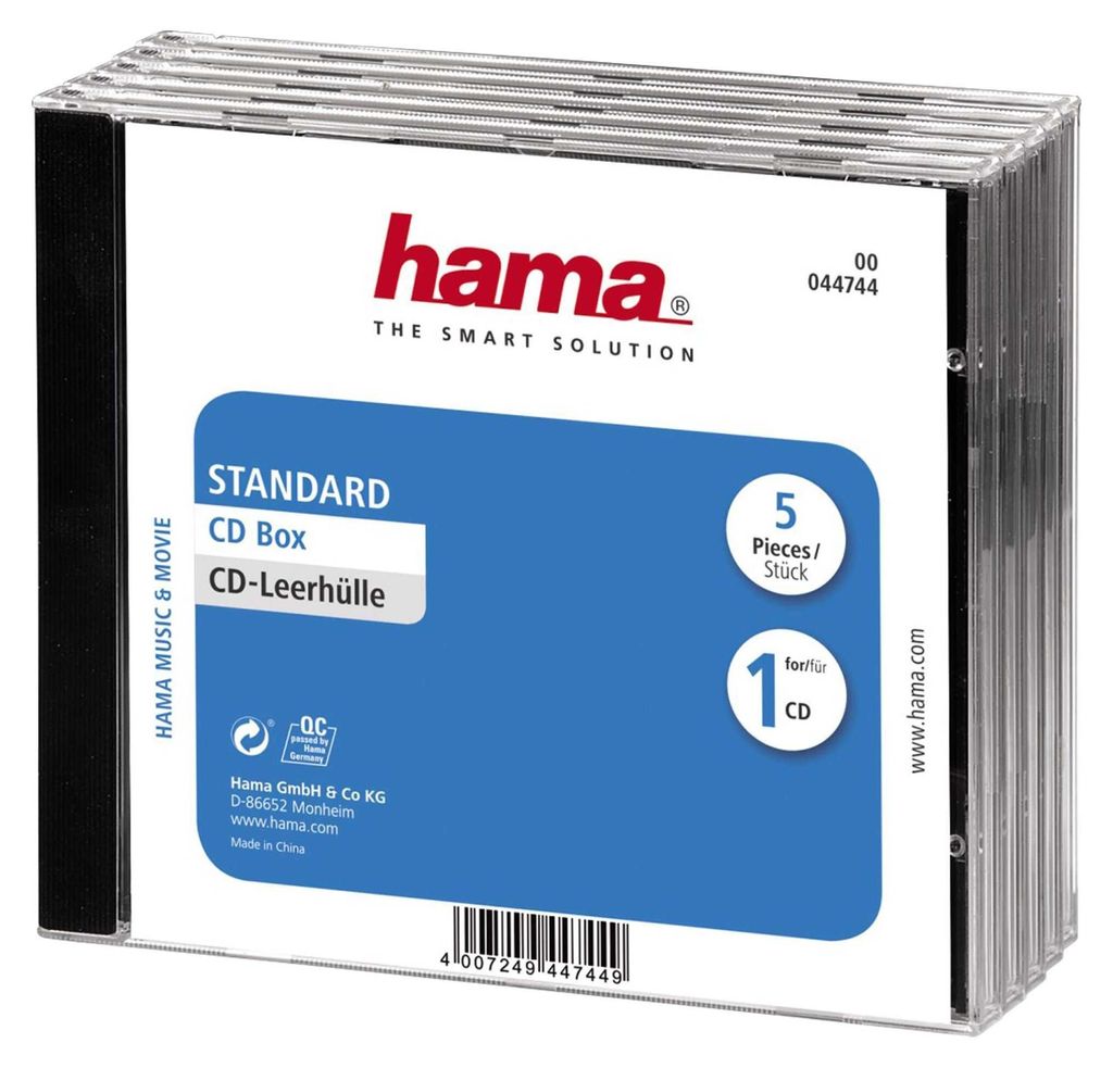 A stack of Hama CD jewel cases.
