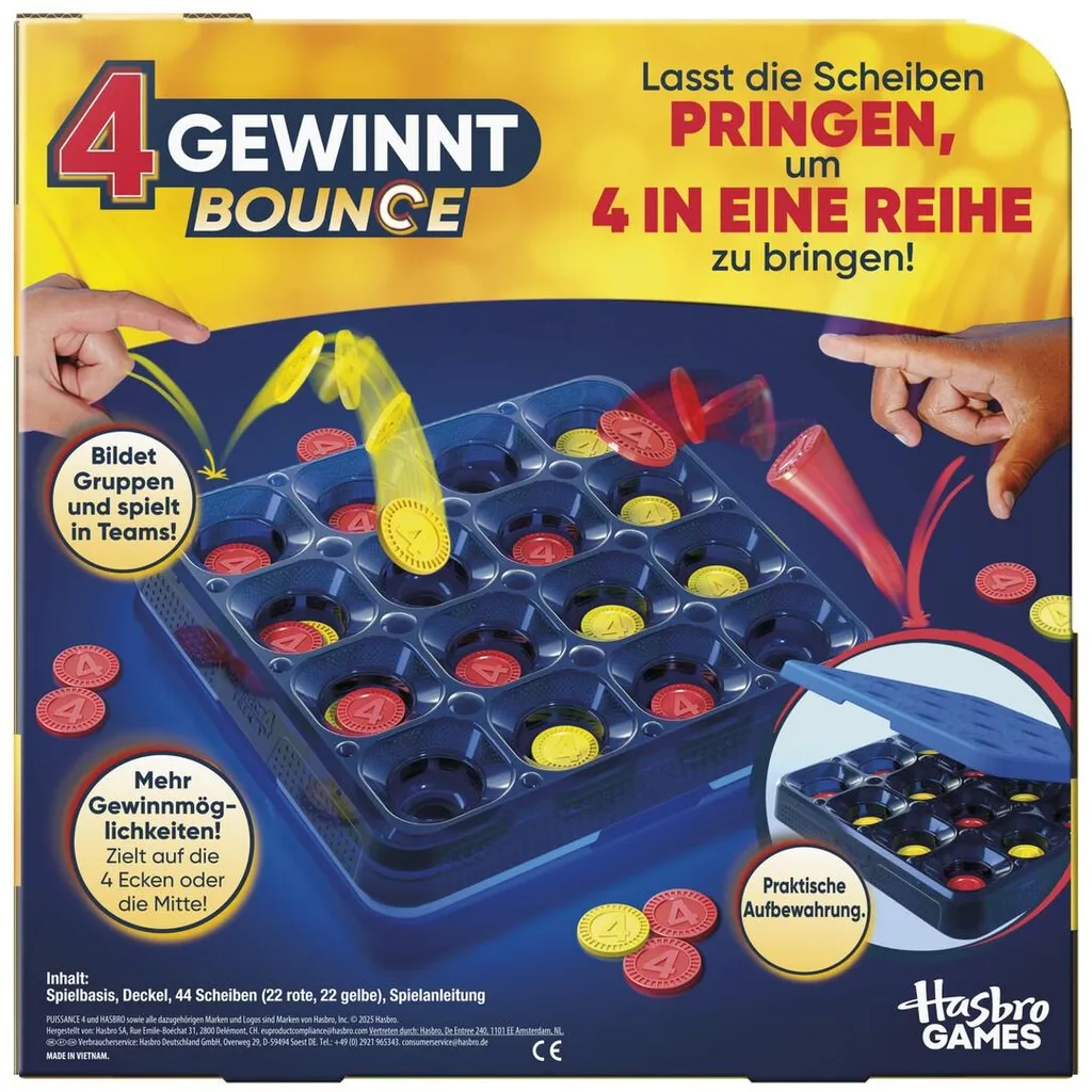 Connect 4 Bounce Jeu de Rapidité et Précision avec 4 Balles à Aligner - 4
