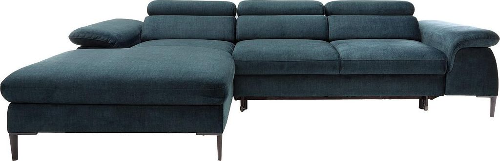 SEPINA Liege-Ecksofa mit navyblauem Veloursbezug von Pascal Morabito