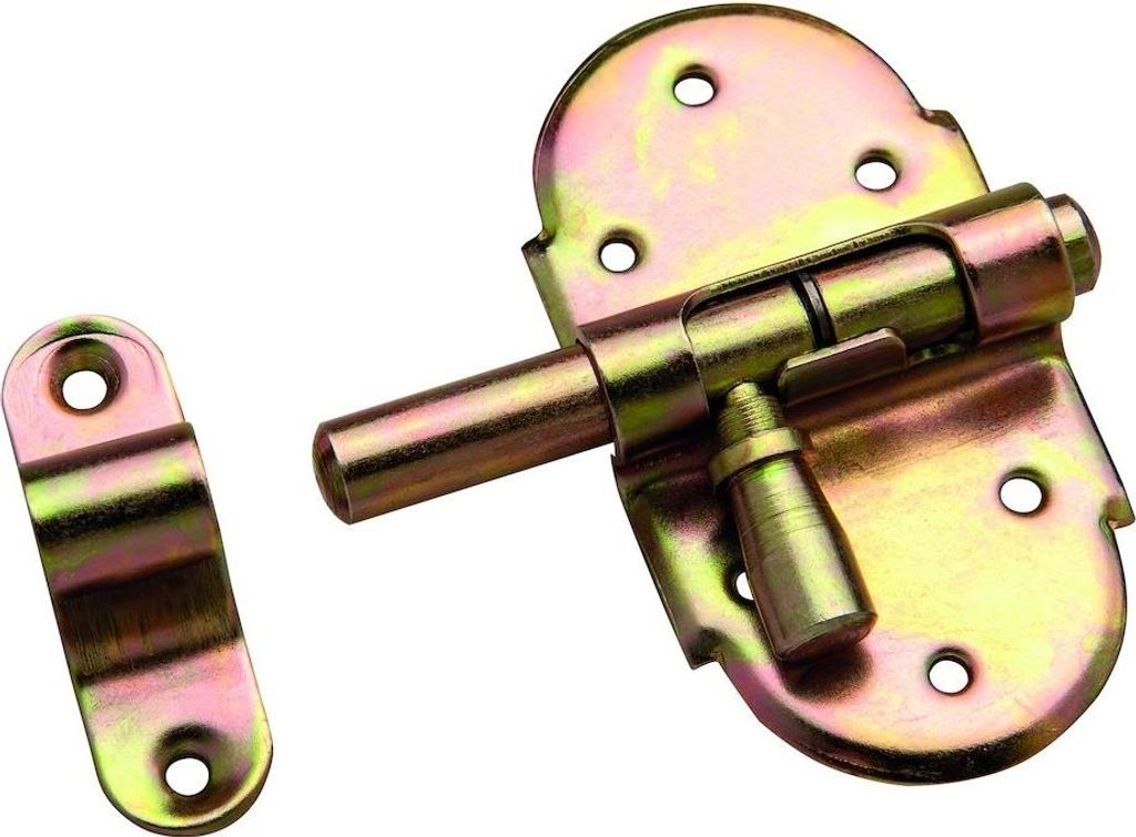 DENI Grendelriegel,mit Schlaufe,gerade galvanisch verzinkt