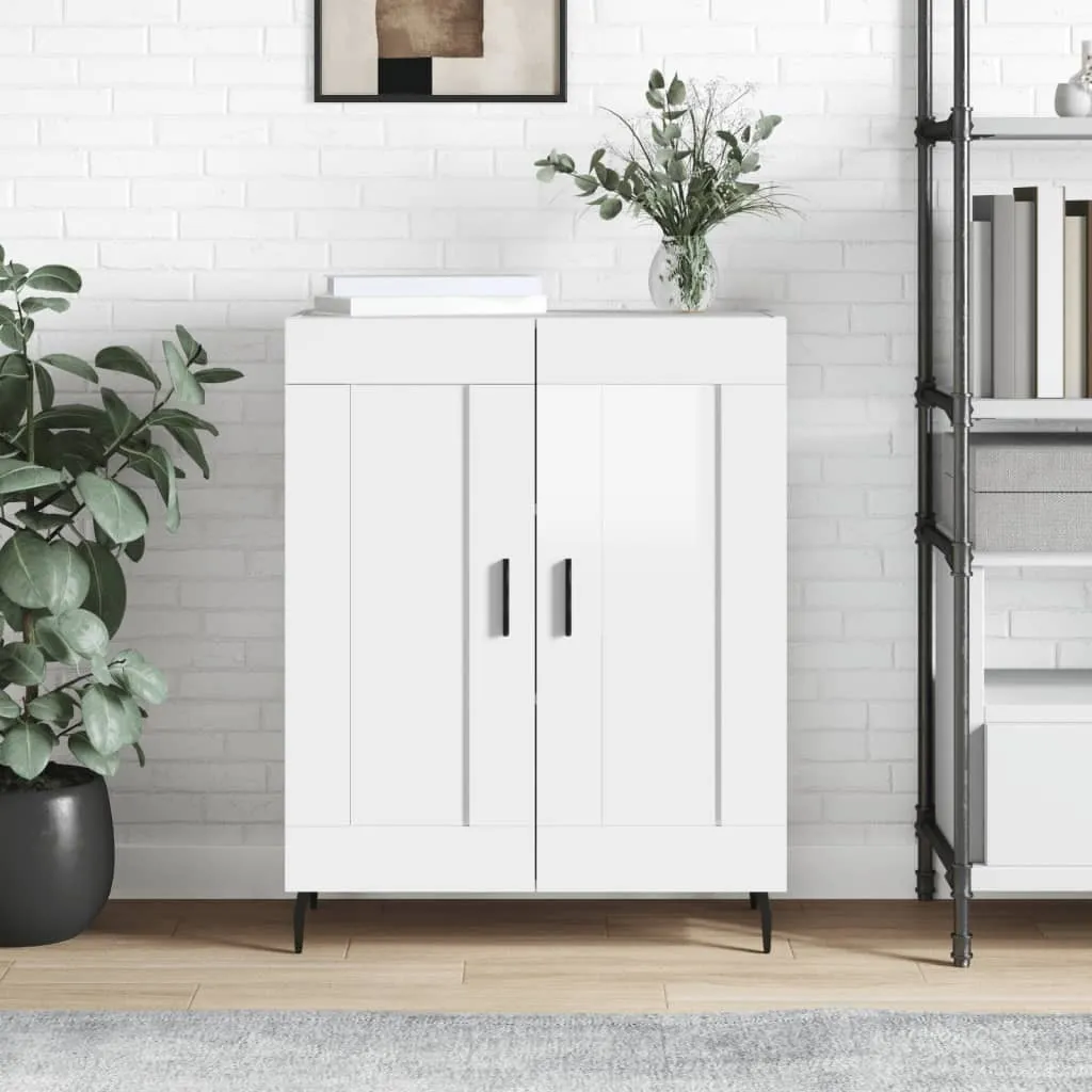 Sideboard Bianco Lucido Maison Exclusive 70cm | Design Nordico Metallo