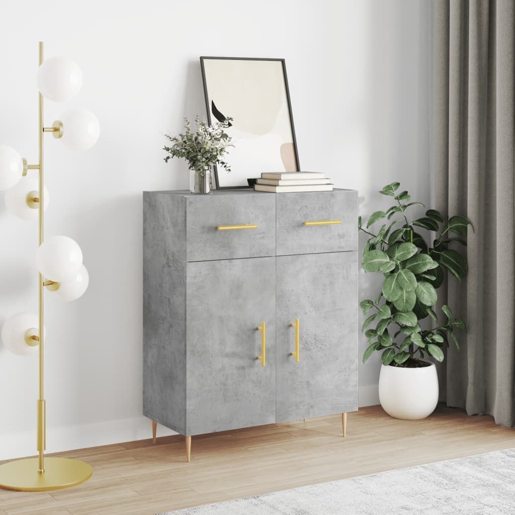 Maison Exclusive - Sideboard Betongrau 69,5x34x90 cm Holzwerkstoff