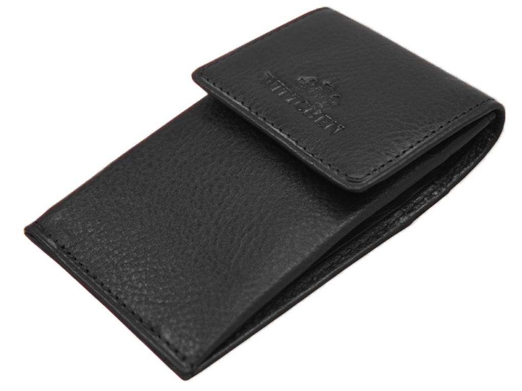 WITTCHEN Schlüsseletui SCHWARZ Echtleder elegant praktisch Produktbild 