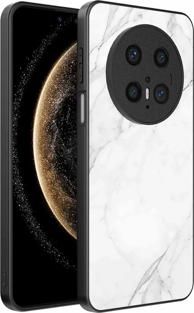 Cover Huawei Mate 70 Pro Plus Marmo Bianco Luxury Design TPU
