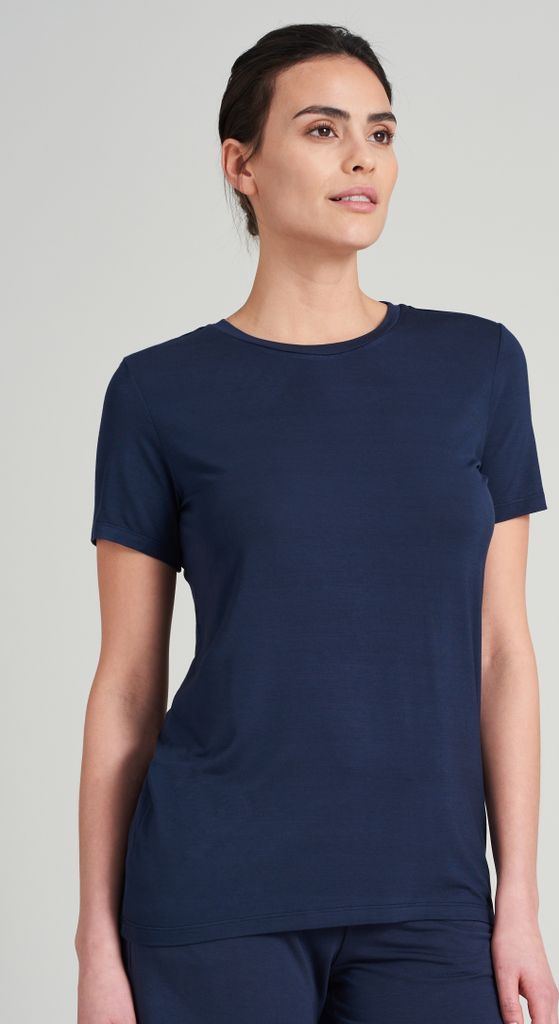 Schiesser Damen T-Shirt Gr. 40  blau Produktbild 
