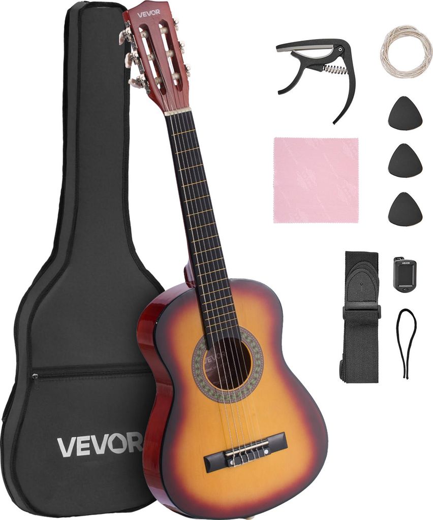 Gitara klasyczna VEVOR, 780 mm, drewniana gitara klasyczna Zdjęcie produktu 