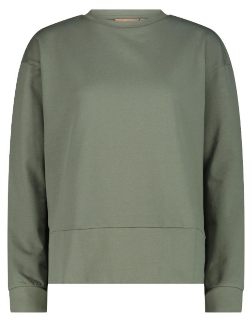 CMP Damen Sweatshirt aus Baumwolle mit Stretch grün 44