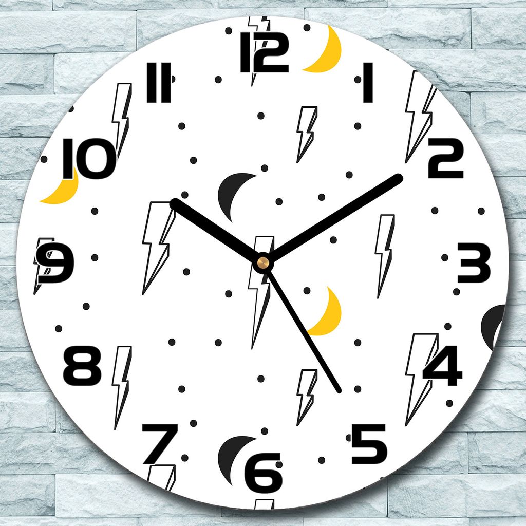 Wanduhr aus Glas Rund fi 30 Superhelden Himmel Quarz Deko Wohnzimmer Büro