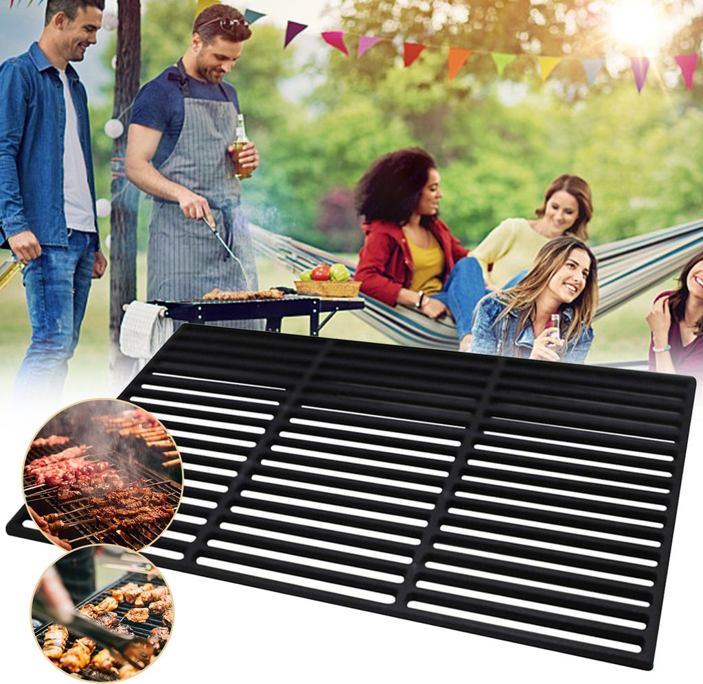 Jopassy Grillrost Gussrost Gasgrill 60x40cm Gusseisen Tafelrost Kaminrost BBQ Profi Grillgitter
