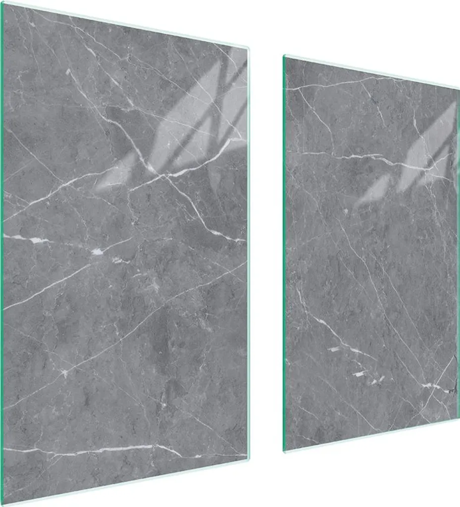 Piastre copri fornelli 2 pezzi 75x52 Copri piano cottura in ceramica tagliere in vetro marmo grigio