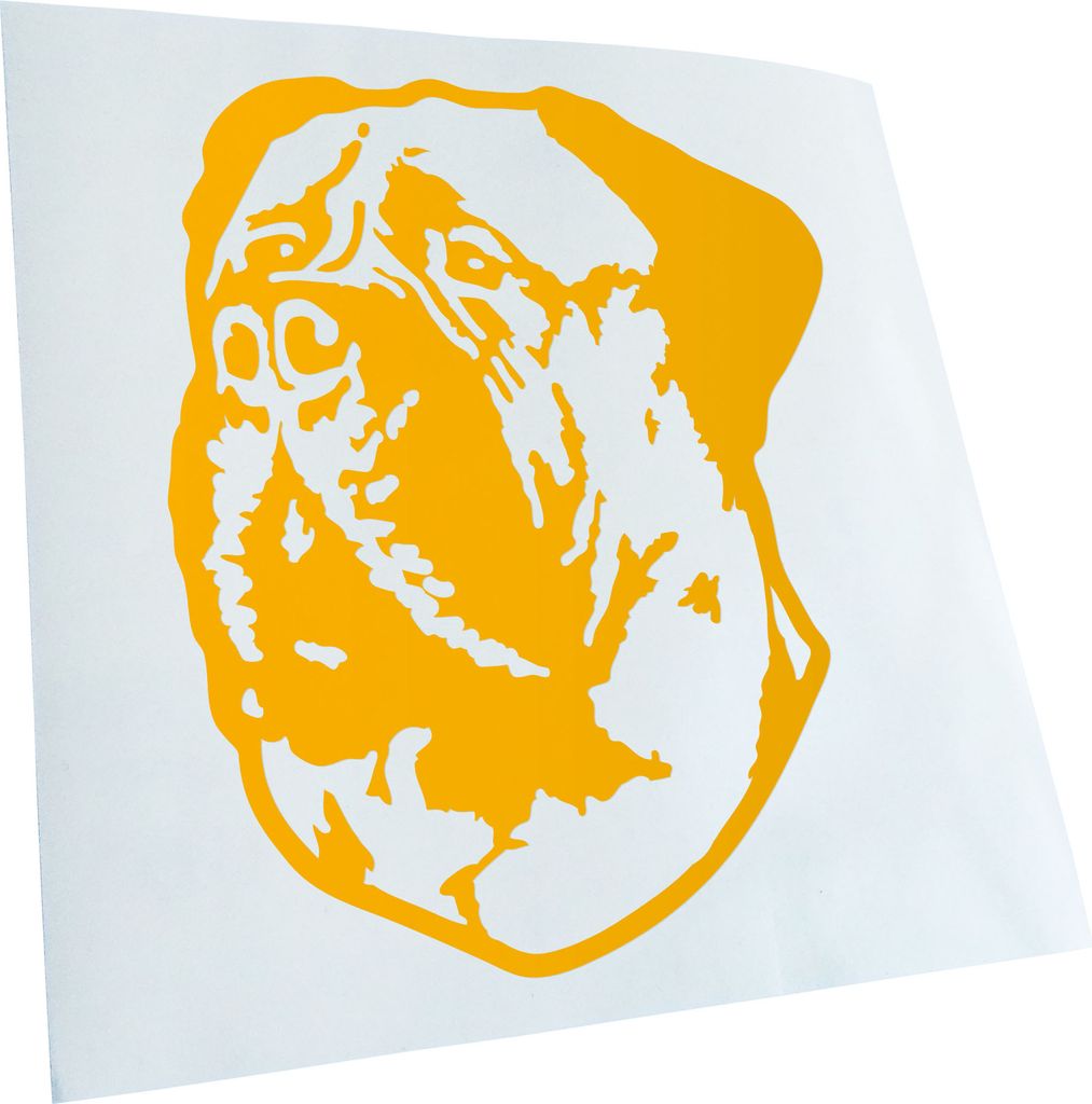 Kiwistar - Autoaufkleber - Bullmastiff Hund - Gelb - 40x33cm - Aufkleber für Auto, Laptop, Fahrrad, LKW, Motorrad mehrfarbig JDM Decal Racing