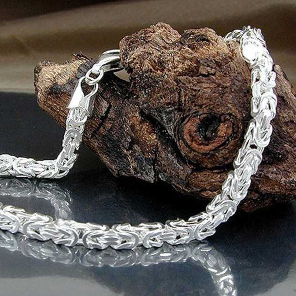 Armband ca.3mm Königskette vierkant glänzend Silber 925 Produktbild 3