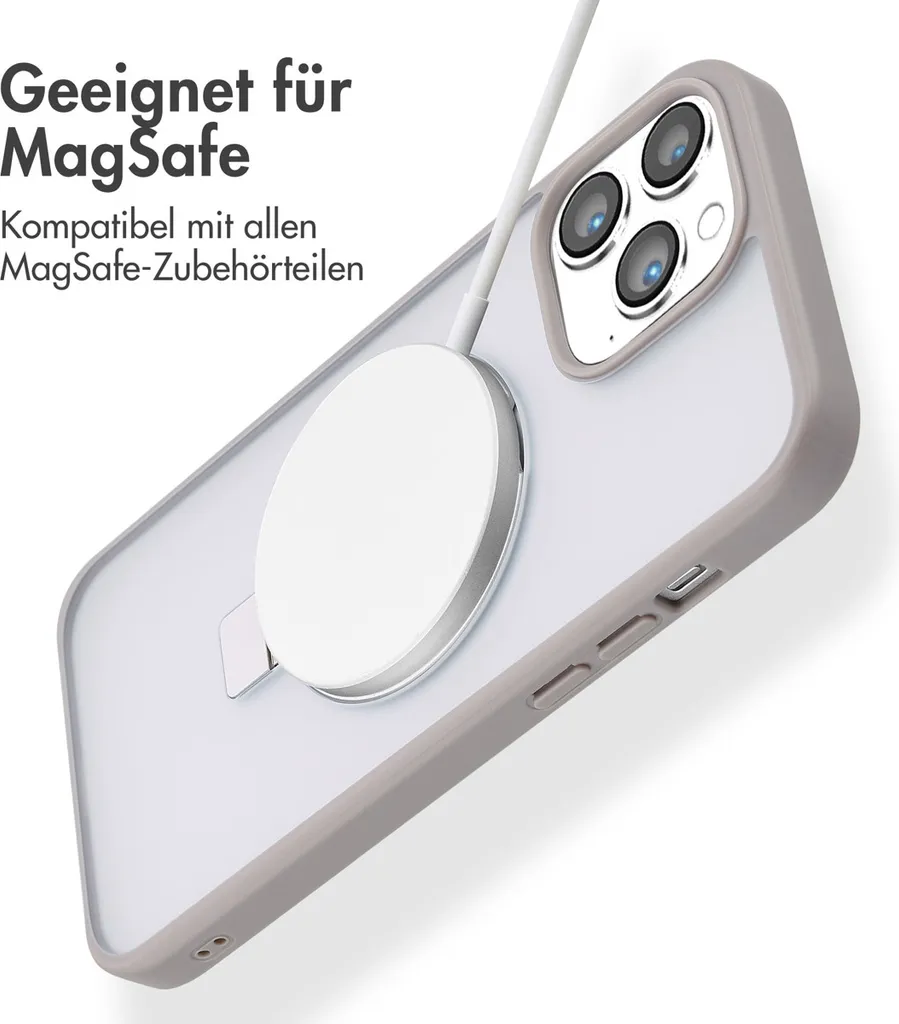 Accezz Ring Stand Backcover con MagSafe iPhone 13 Pro Max - Grigio - 2