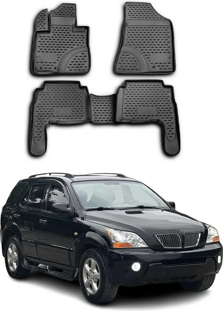 Tappetini Premium TPE per Kia Sorento (2009-2012) - Design Nero Elegance