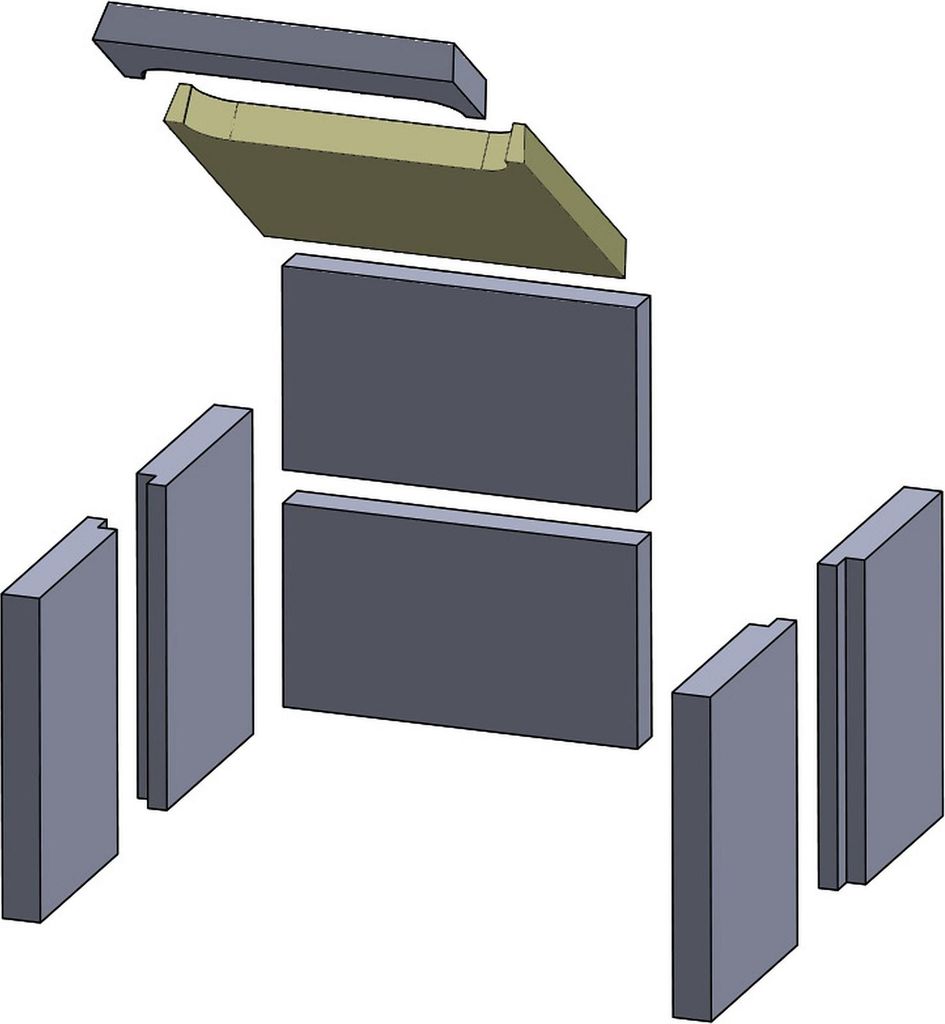Heizgasumlenkplatte hinten 285x265x30mm (Schamotte) passend für Wamsler **