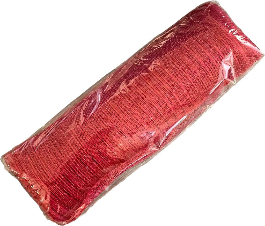 Weihnachtliches Poly-Mesh-Band, 25 cm x 9,14 m, metallisches Netzband, dekorative Netzrollen für DIY-Kränze, Bastelarbeiten und Partydekoration