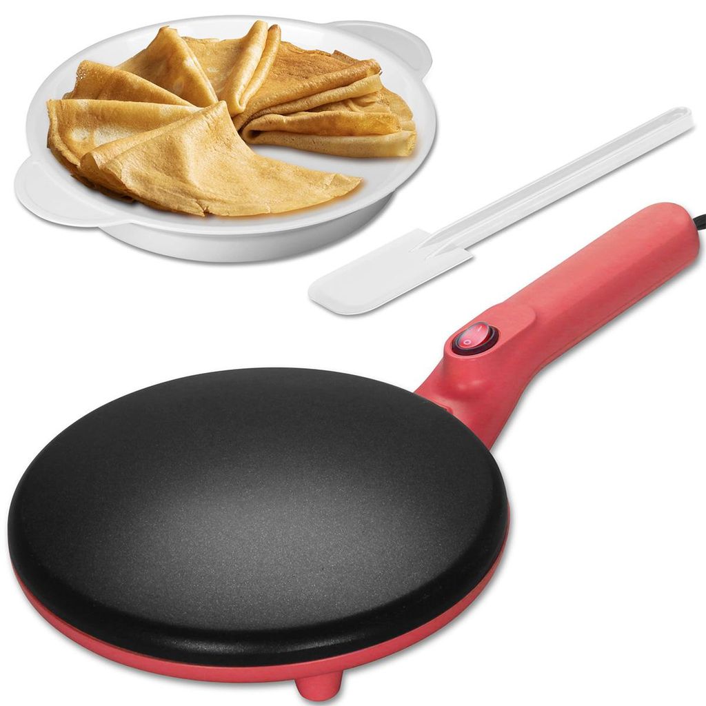 Crêpes Maker, Instant Crepes Maker, Crepe Pfanne Mit Cool-touch-griff, 20 cm Antihaftbeschichtete Kochflache, Anti-Haft, Temperatur-Automatik